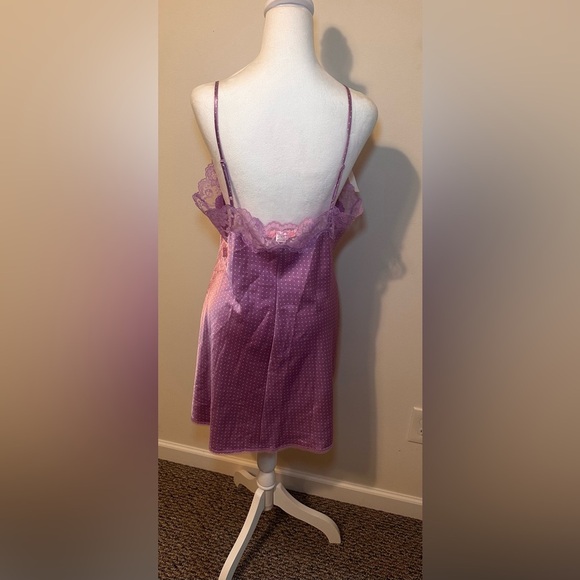 Victoria’s Secret Purple Polka Dot and Bow Night Gown Size Large - Picture 3 of 6